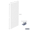 Triton Products (1) 30 In. W x 12 In. H White Epoxy 18-Gauge Steel Square Hole Pegboard Strip LBS-3W - alternate 3